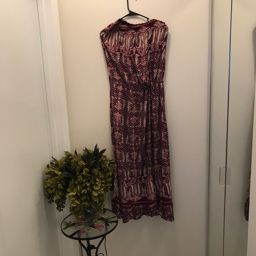 Super comfortable strapless maxi dress